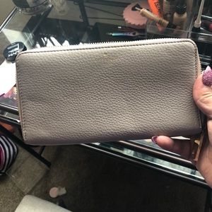 Nude Kate Spade accordion wallet